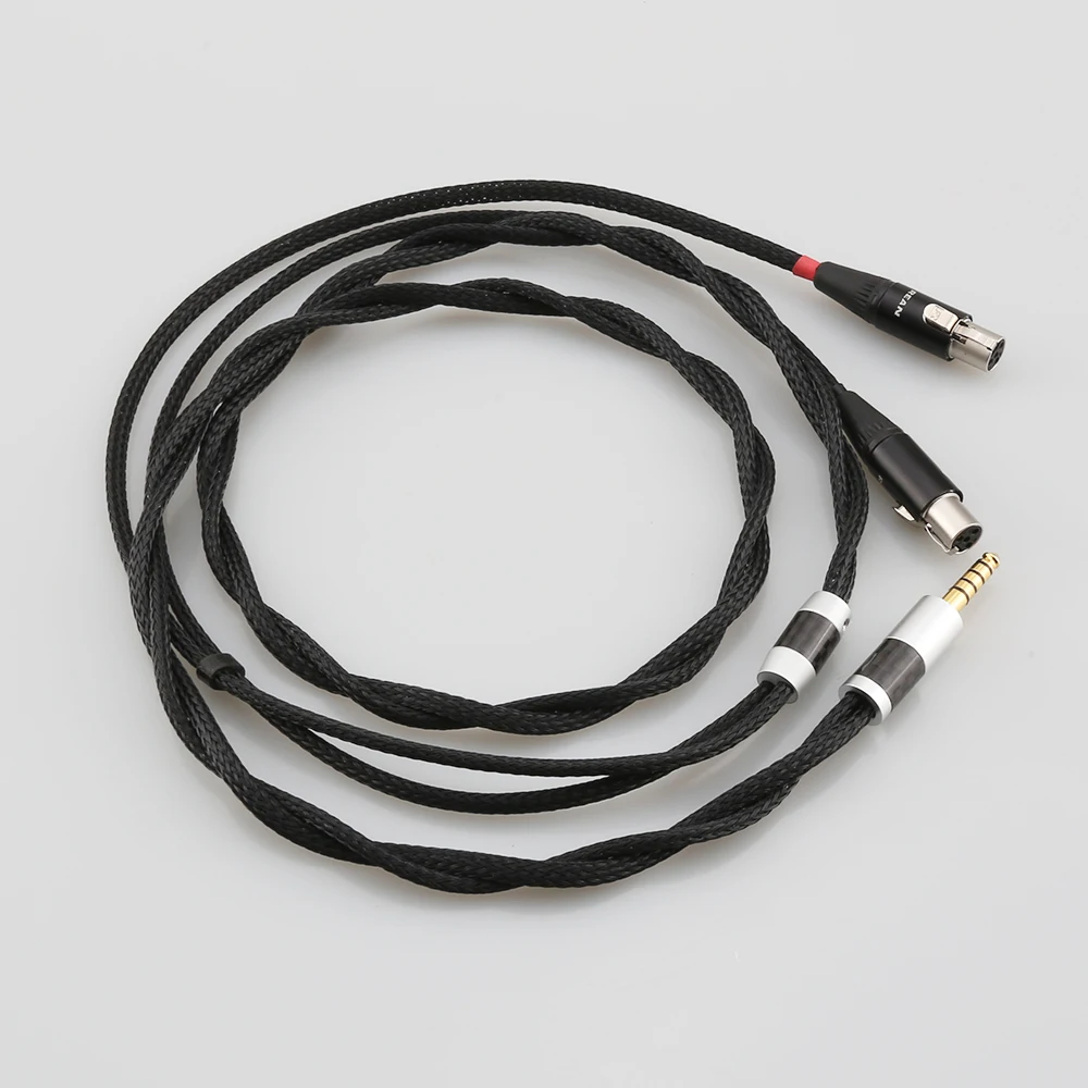 4.4MM Cân Bằng Mạ Bạc Tai Nghe Tai Nghe Cáp Nâng Cấp Cho Tai Nghe Audeze LCD-3 LCD3 LCD-2 LCD2 LCD-4