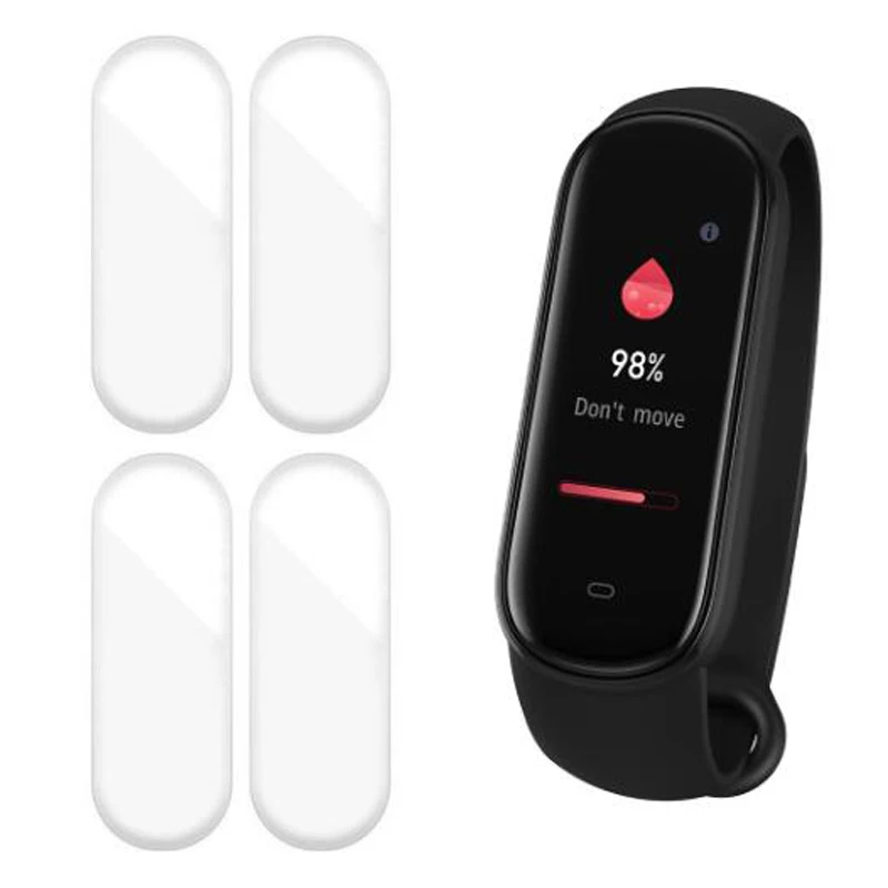 5pcs TPU Soft Smartband LCD Protective Film Guard For Amazfit Band 5 Band5 Smart Bracelet Wristband Full Screen Protector Cover