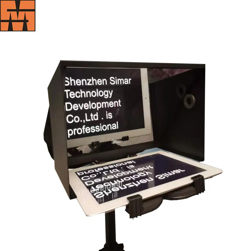 Simar suporte 8-13 Polegada controle remoto sem fio portátil tablet teleprompter para estúdio streaming ao vivo