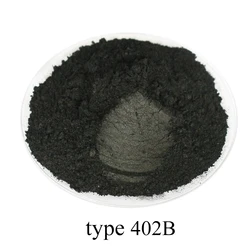 Pigment en poudre de mica noir de carbone, type 402B, perle, peinture acrylique pour l'artisanat, peinture automobile, Regina, ombre à barrage, 50g