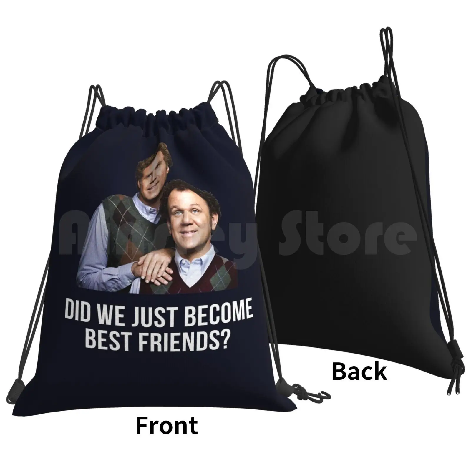 Did We Just Become Best Friends ? Backpack Drawstring Bags Gym Bag Waterproof Step Brothers Will Ferrell Funny Primotees