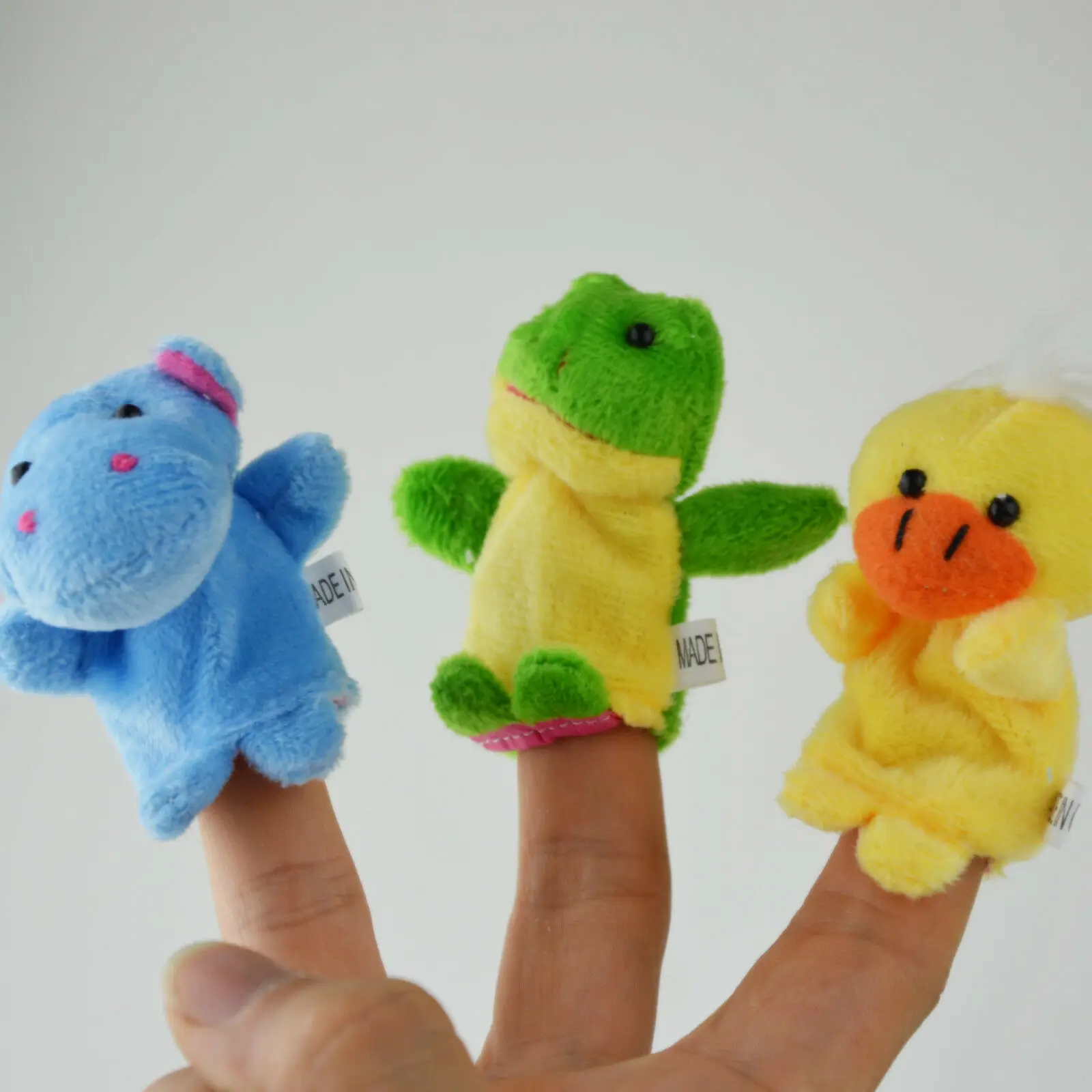 Toddler Newbron Baby Toys Finger Puppets Cloth Plush Doll Baby Educational Hand Cartoon Cute Animal Baby Boys Girls Toys 10pcs