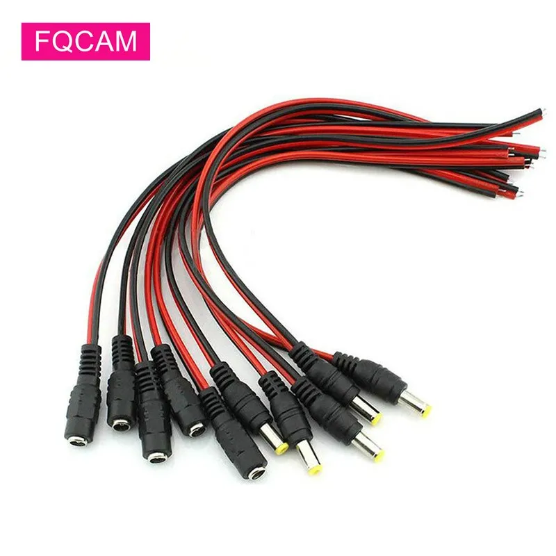 5Pairs 5.5X2.1mm DC Stekker Mannelijke En Vrouwelijke DC Connector Pigtail Plug Draad Kabel voor CCTV camera Leds Accessoires