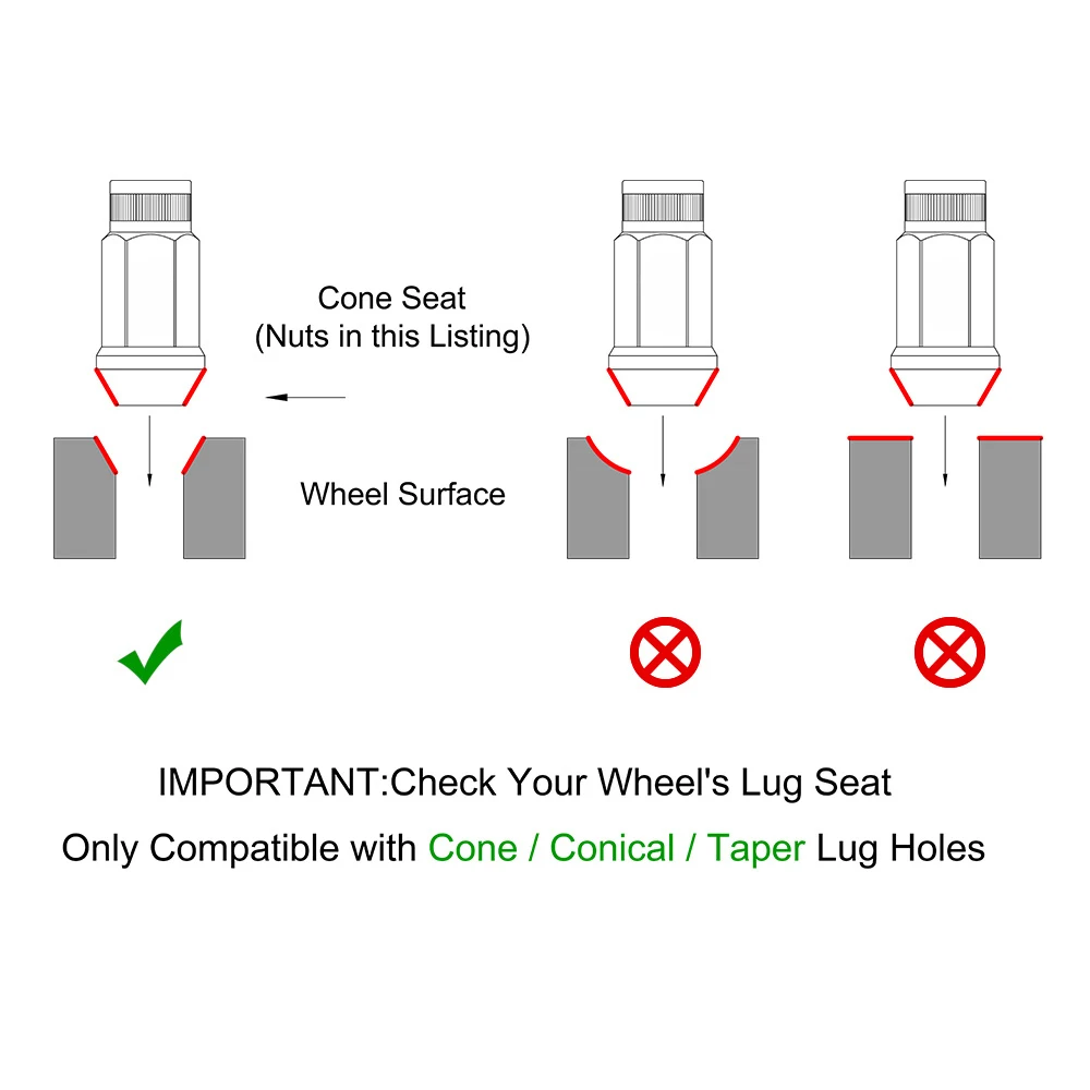 New20Psc Steel+aluminium alloy Taper lug bolt cone seat Wheel Bolts Lug Nuts with caps M12*1.25 M12*1.5 M14*1.25 M14*1.5 For BMW