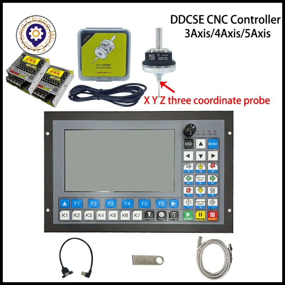 

CNC Offline Controller DDCS-E ,DDCSV3.1 DDCS-EXPERT Support 3/4/5 Axis 1MHz ATC G-Code Wifi + V5 anti-roll 3D probe edge