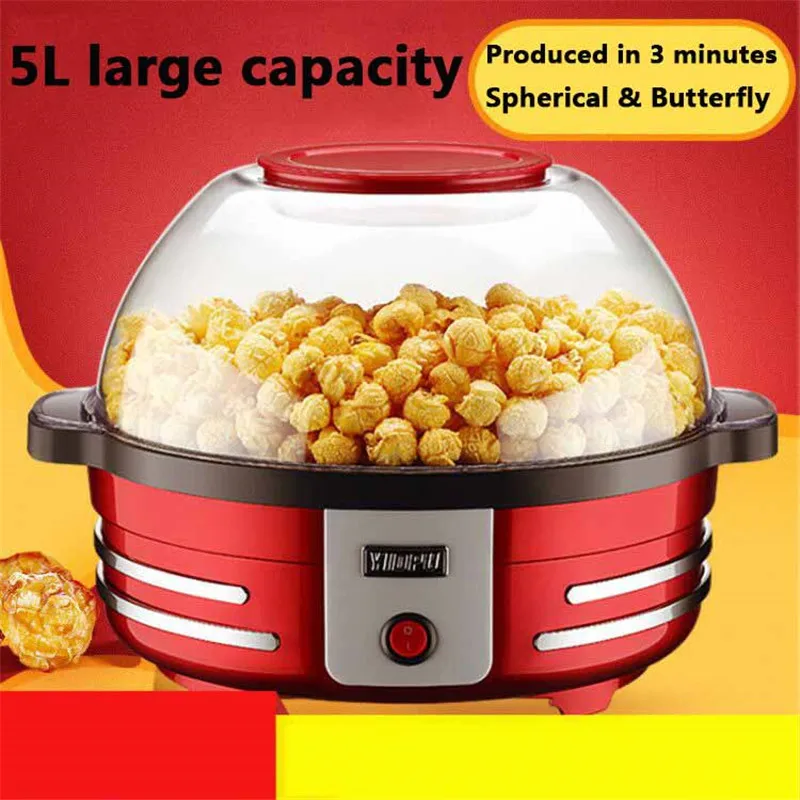 

Popcorn Machine Household Small Automatic Popcorn Machine Children Can Put Sugar Popcorn DIY Ball Popcorn Machine