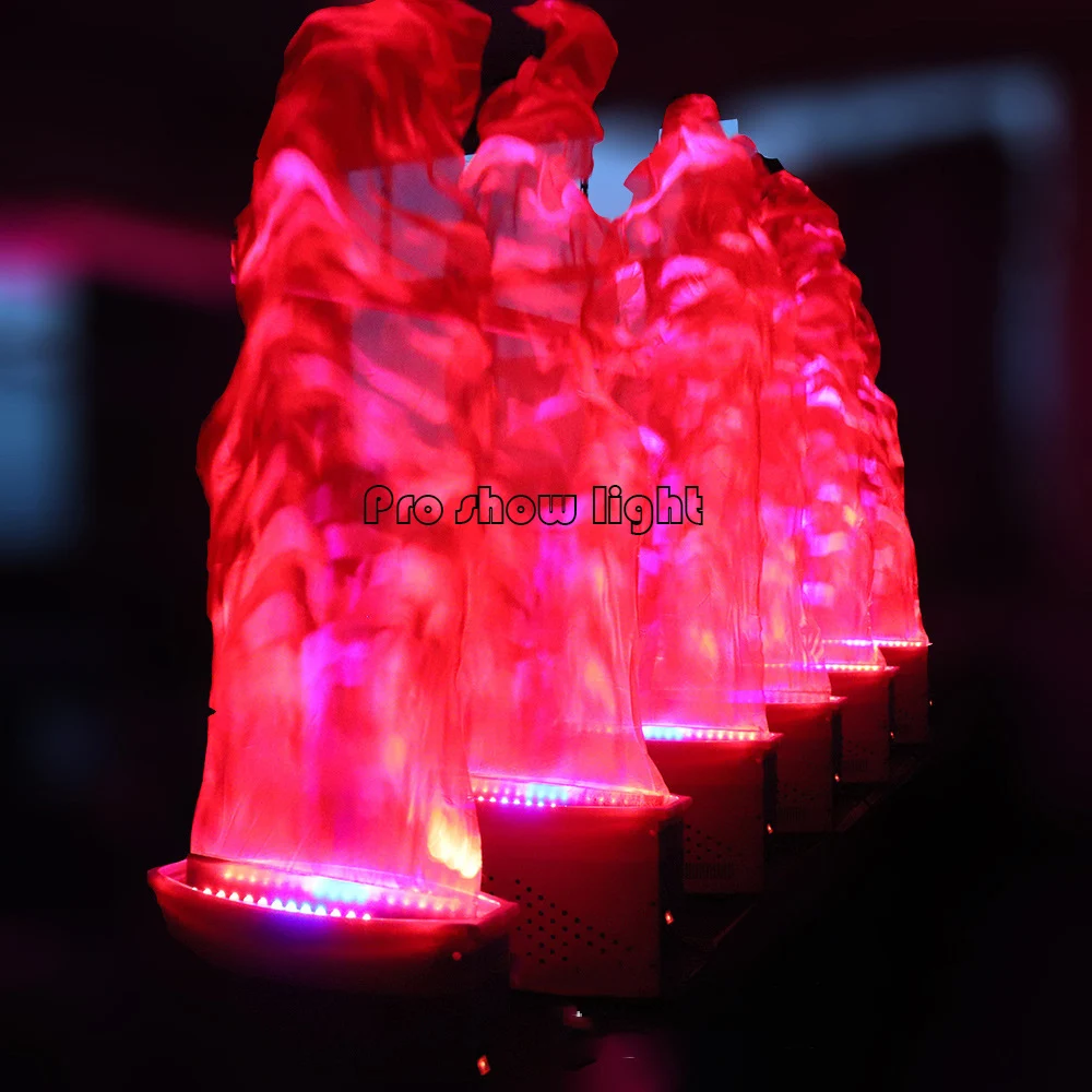 

Stage Effect LED Lamp Silk 1.5M Red and Blue Fake Simulative Fire Flame Lighting Artificial Flame Blow Machine Remote control