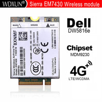 EM7430 DW5816e GOBI6000 4G card LTE for Dell Latitude 7280 7285 7290 7389 7390 7480 7490 E7470 Cat6 300M 4G module