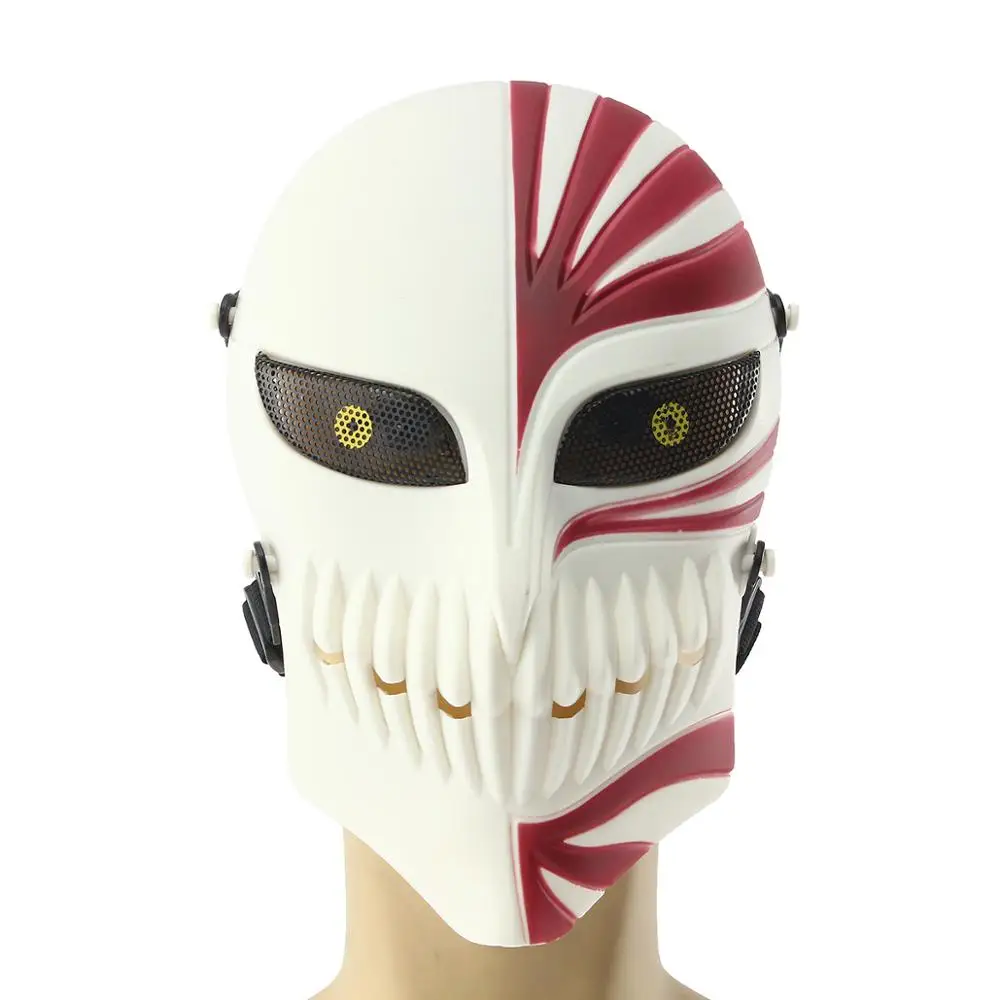 Death Ichigo Kurosaki Bleach Skull Tactical Full Face Mask Military Hunting Shooting Airsoft Paintball Halloween Party Cosplay