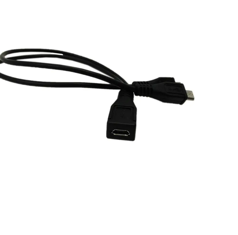 Micro/Mini USB to Micro/Mini USB 5P One point two charging cable ,1 Female to 2 Male Y Splitter Charging Extension Cable 30cm