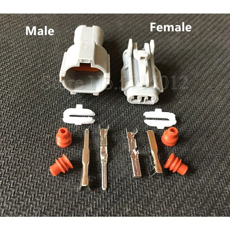 2 Hole 7123-1424-40 Automotive Daytime Running Lamp Light Connector Auto Cable Socket For Car