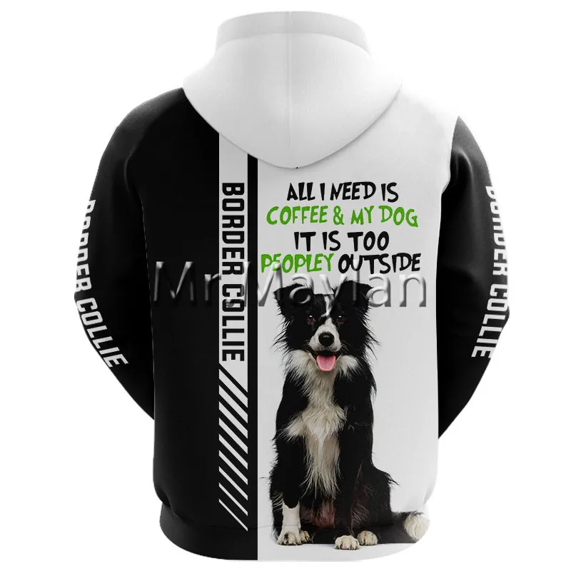 Animal Dog Border Collie 3D Jacket Men/women Harajuku Hoodie Unisex Casual Camo Streetwear Sweatshirt Pullover sudadera hombre