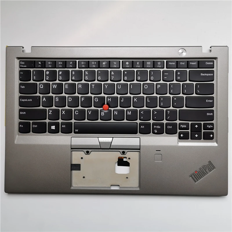 

New for Lenovo ThinkPad X1 Carbon 5th 20HR 20HQ 20K4 20K3 2017 Palmrest with US Keyboard Bezel Upper Case FP Silvery