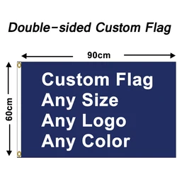 Double-Sided Custom Flag Banner Any Logo Any Color Sports Fans Party Decoration Custom Flag 2'x3' 3'x5' 4'x6' 5'x8'