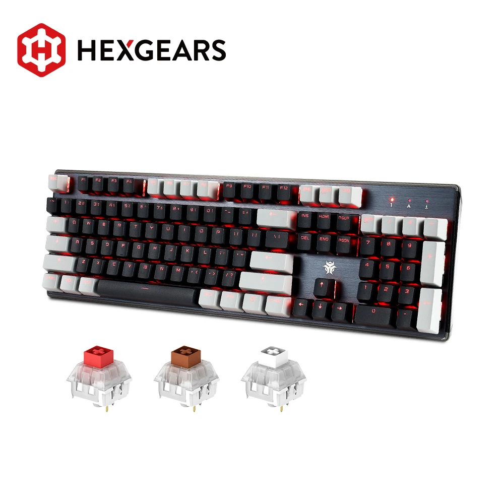 

Профессиональная игровая клавиатура HEXGEARS GK715S, 104 клавиш, поддержка горячей замены, Kailh BOX версия, PBT клавиши, механическая клавиатура с RGB-подсветкой