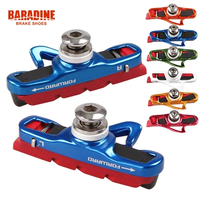 BARADINE471C Road Cycling Folding Bike Brake Blocks  V Brake Pads Bicycle Brake Shoes Skid Glue Blocks