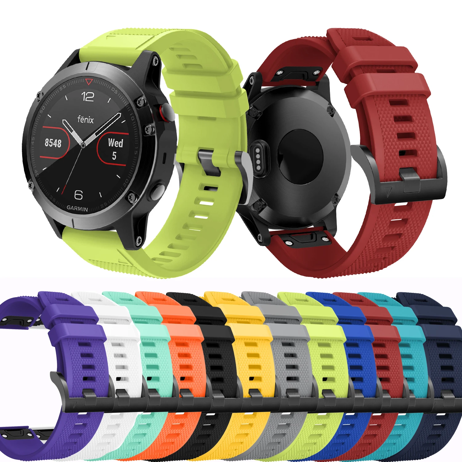 22MM fashion style Strap For Garmin Fenix 5 Watch Silicone Wrist Band For Garmin Fenix 5 Plus Strap For Garmin Fenix 6 Watchband