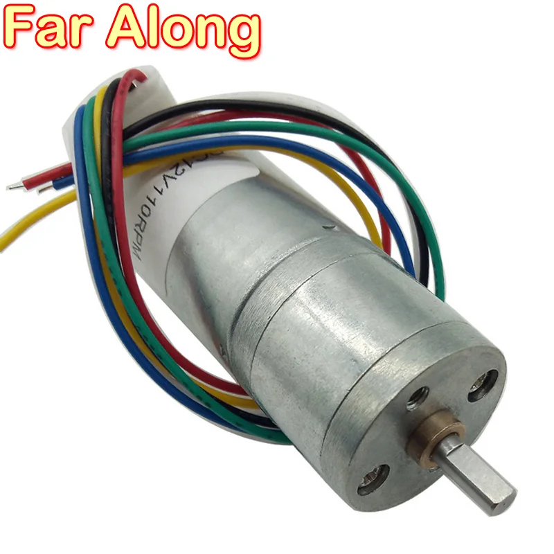 6V 12V 24V DC Geared Motor With Hall Encoder Support PWM Speed And Reversible Miniature All Metal Motor With 11 PPR