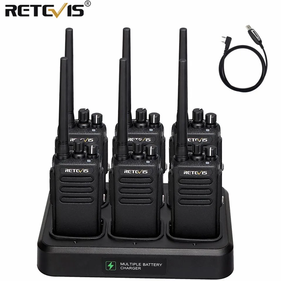 

6 Pcs DMR RadioRetevis RT81 High Power Digital Walkie Talkie Waterproof IP67 UHF VOX Two Way Radio for Farm Factory Warehouse