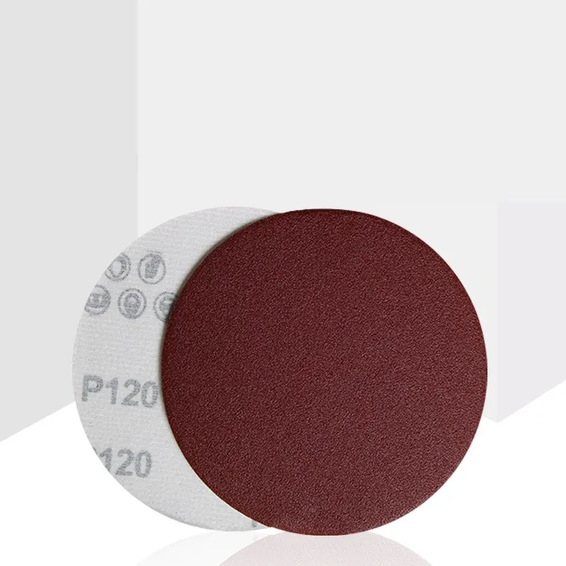 Red sand 7 inch velvet sandpaper round sand polisher sandpaper polishing dry grinder self-sticking tray sand paper sheet.