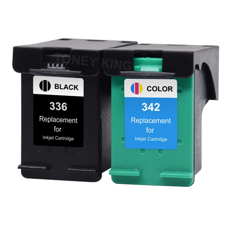 Toney King Ink Cartridge 336 342 Replacement for hp336 hp342 hp Deskjet 5440 PSC1510 Photosmart 1500 C3100 C3180 D5420 6310