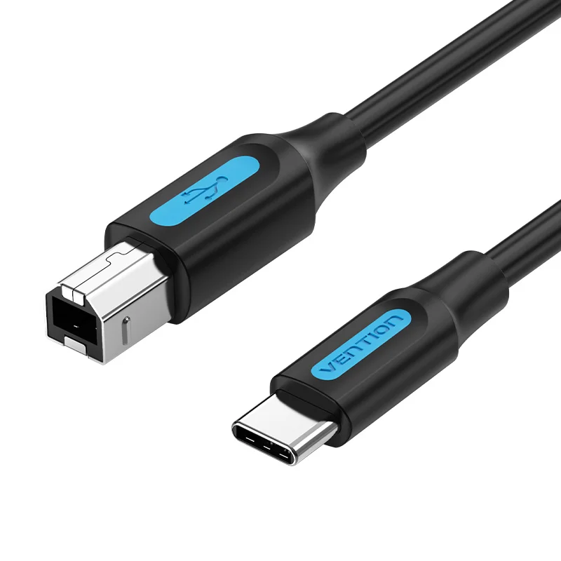 Przewód Vention USB C do USB Printer do MacBooka Pro Scanner Fax Machine HP Canon Dell Samsung Printer Type C 2.0 Przewód drukujący — zdjęcie 2