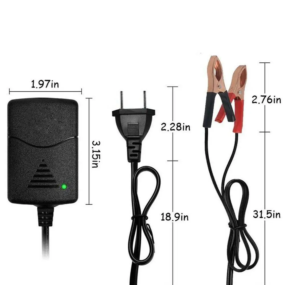 12V 1.5A Motorcycle Smart Battery Charger For Electric Scooter Bike Car Lead Acid Battery 5-7AH 9AH 15-17AH With Led Indicator