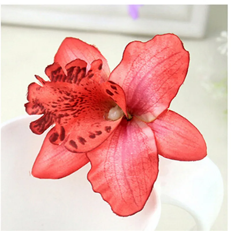 1PC New Gift Sand beach Women Chic Fashion Flowers Hair Clips Hot  Colorful Handmade Butterfly Orchid Fake