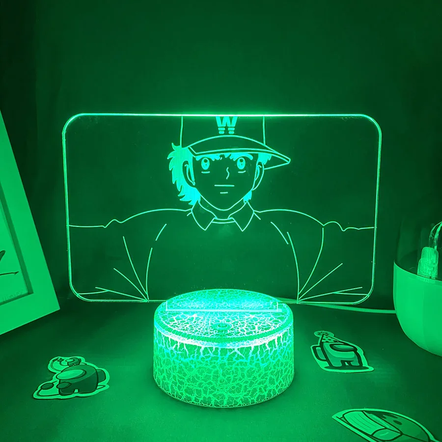 

Аниме Капитан Цубаса Рисунок Цубаса Одора 3D светодиодные неоновые ночники подарок на день рождения для друзей отаку Декор спальни Манга Лавовая лампа