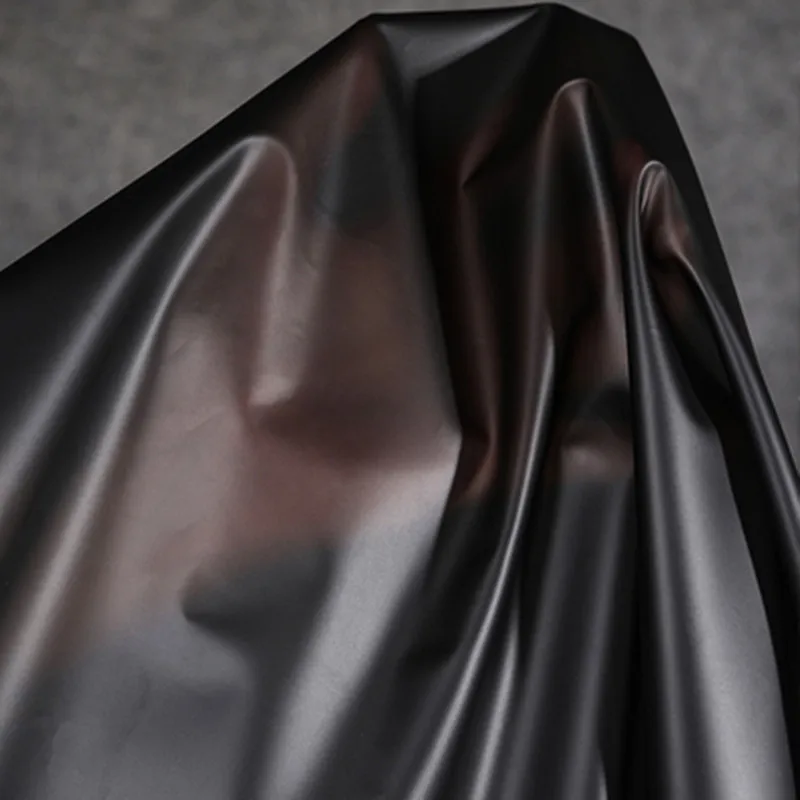 New translucent misty Tpu fabric see-through plastic clothing fashion raincoat waterproof sewing Diy designer fabric wholesale