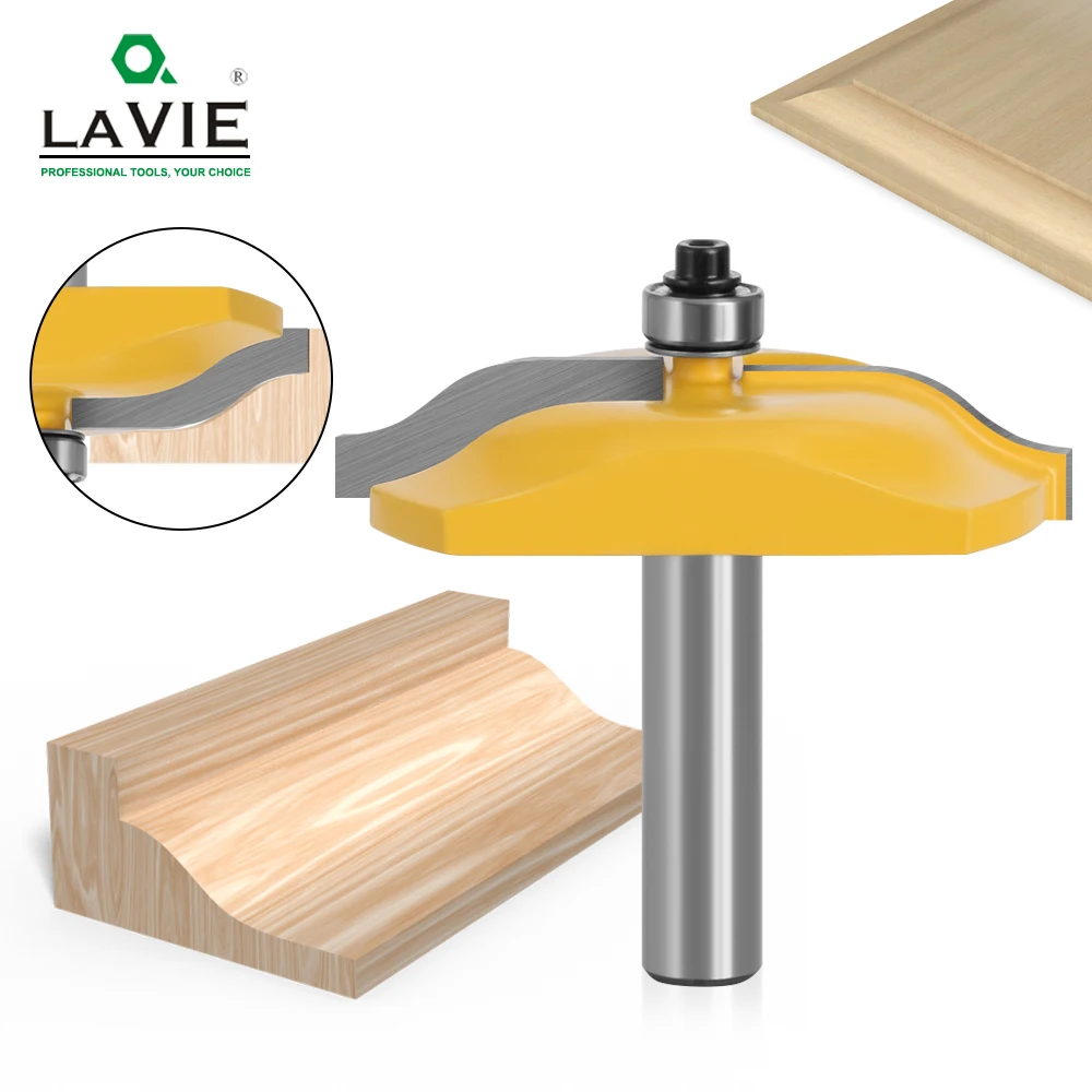 Lavie 1pc 12 mm Shank Grande Carboneto Levantado Painel Roteador Bit com Ogee Madeira Porta Roteador Cnc Ferramenta de Moagem para Trabalhar Madeira Mc03148