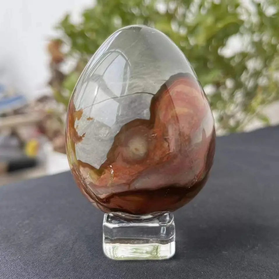 Natural Ocean Jasper Crystal Quartz Egg Sea Stone, Madagascar Healing, 1Pc, 200-240G, 300-350g