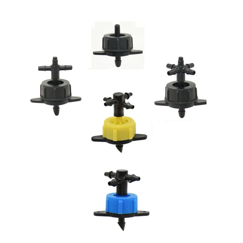 Irrigation 2L/4L/8L Steady Flow Dripper With 2/4-Way Cross Connector Agriculture Drip Irrigation Drip Arrow Connector 10Sets