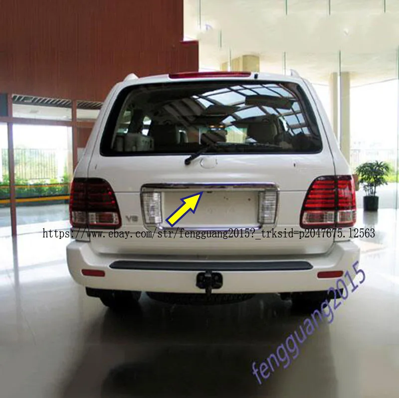 For Lexus LX470 2003-2007 Car Auto Rear License ABS Chrome Tail Door Trim