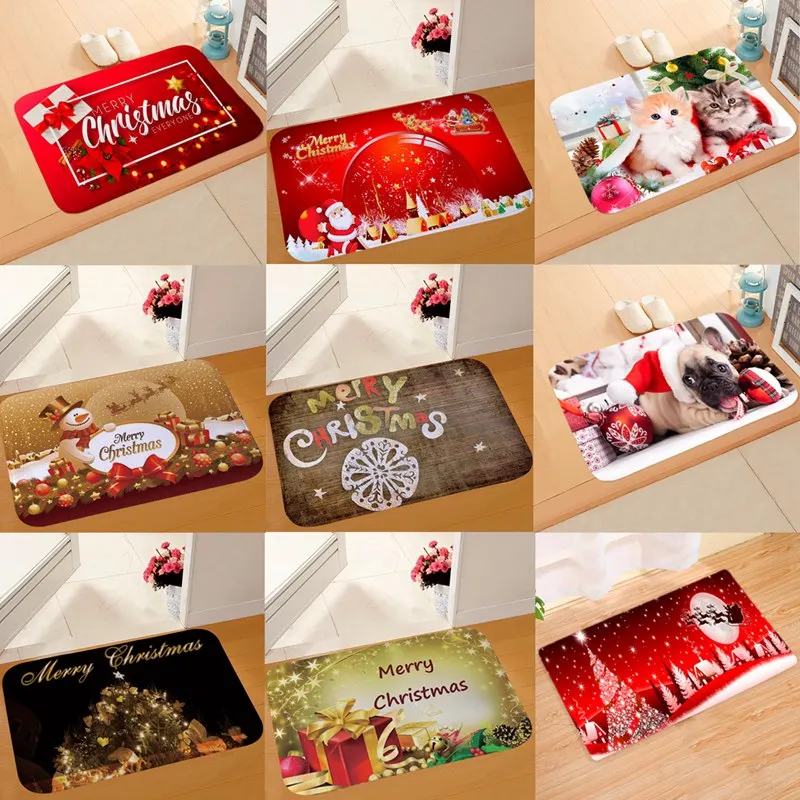 QIFU Christmas Carpet Mat Merry Christmas Decor for Home Outdoor 2024 Navidad Christmas Ornaments Xmas Gifts Happy New Year 2025