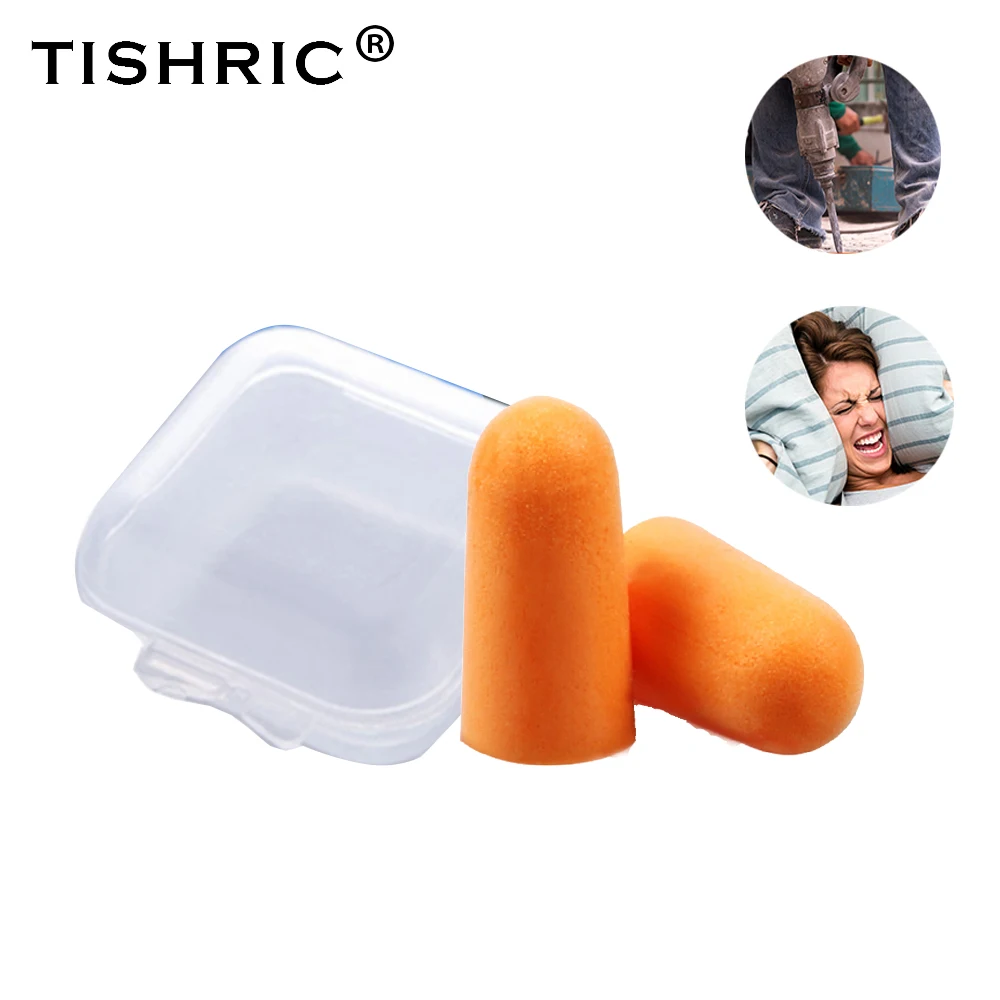 TISHRIC 1 أزواج مكافحة الضوضاء سدادات الضوضاء إلغاء 25db الصوت العزل الأذن حماية للسفر دراسة لينة رغوة الأذن المقابس
