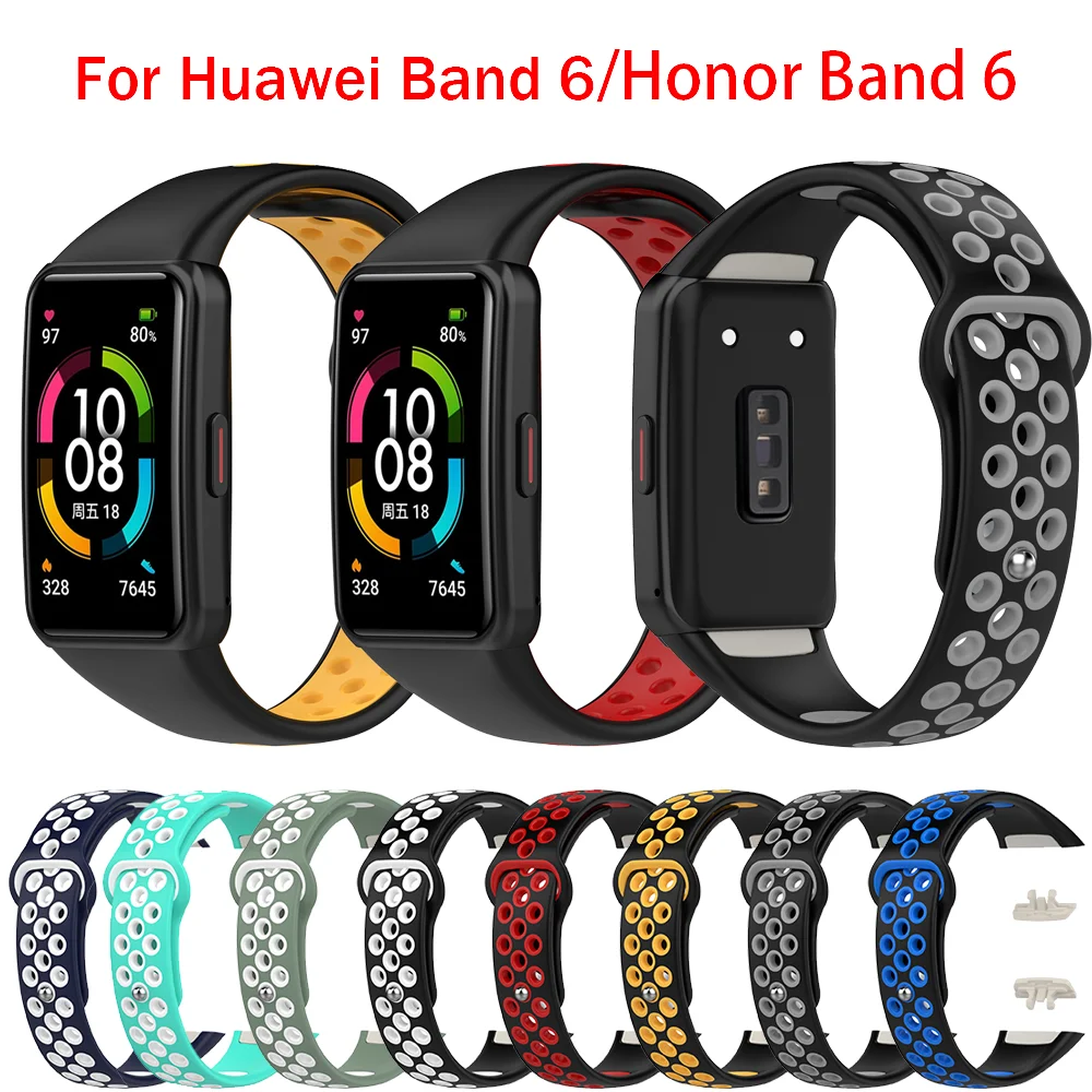 

Soft Silicone Watch Strap For Honor Band 6 Wristbands Accessories Replacement Sport Strap For Huawei Honor Band 6 Bracelet belt