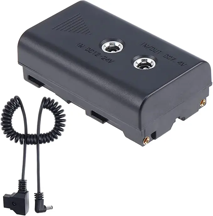 Fotga-Power Adapter Conector D-Tap para Bateria NP-F Dummy, substituição de NP-F960, 750, 770/970 para câmera de energia, monitor de campo, LED