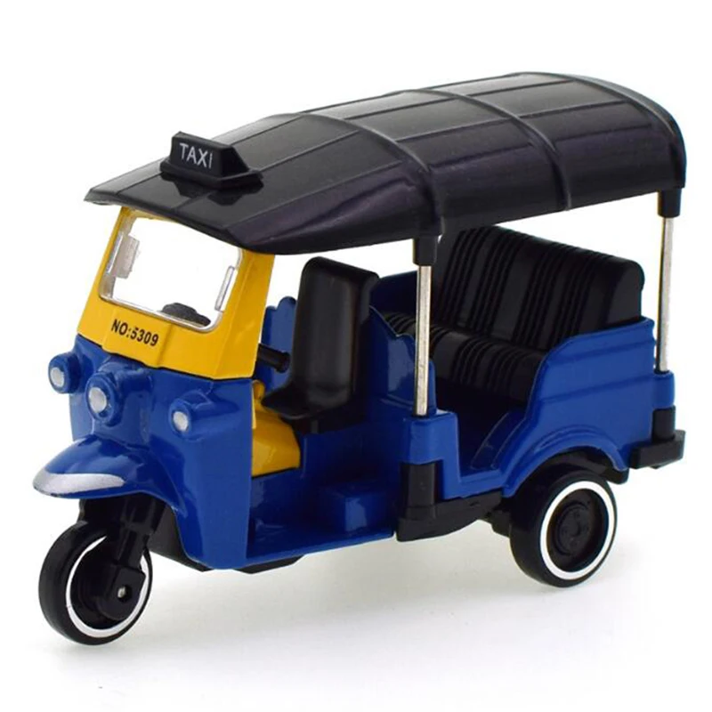 Original 1:43 Scale Simulation Alloy Tricycle Model Toy Classic Collection Static Display Souvenirs Gift