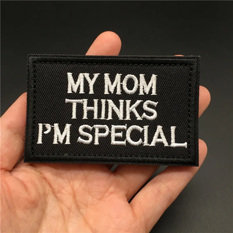 Моя мама считает, что эта деталь на одежде, вышитые полоски для одежды, наклейки, швейная аппликация, рюкзак, значок