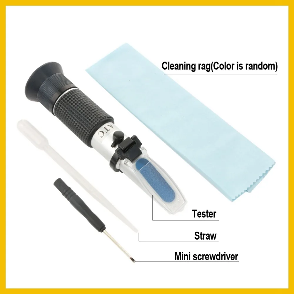 RZ Wine Refractometer Alcoholometer Alcohol Sugar Grape Wine 0~25% Alcohol 0~40% Brix Tester Meter ATC Wine Refractometer