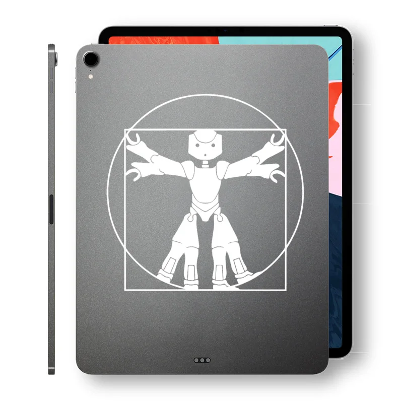 Da Vinci Drawing Robot Decal Laptop Sticker for 9.7 iPad Pro 11 Air 4 Mini 6 Macbook Cover Skin Tablet PC Vinyl Notebook Decor