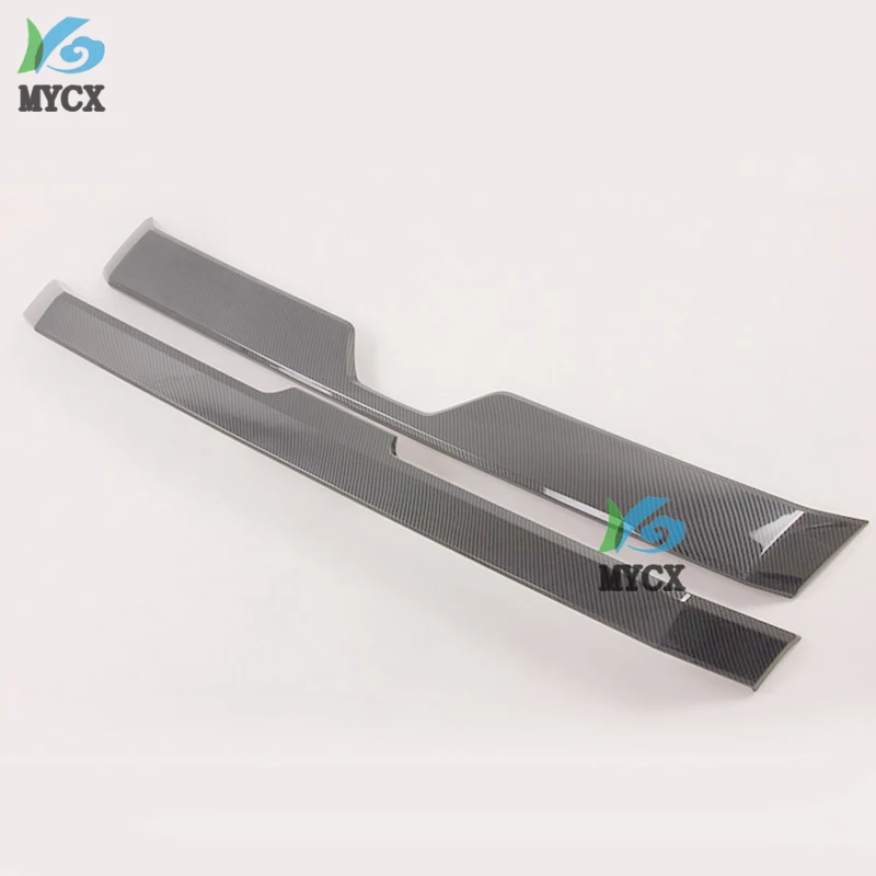 

2pcs ABS Carbon Fiber Car Grille Trim Stripe Fits For Toyota Hiace 2019 Auto Decoration Accessory Chromium Styling Car-styling