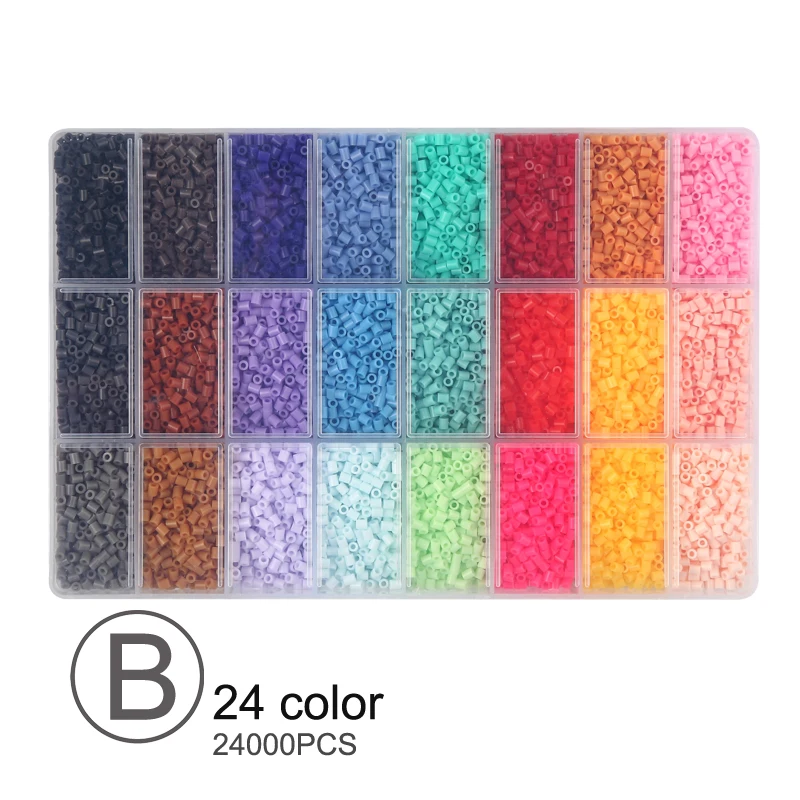 Yantjouet 2.6mm Mini Beads 24000Pcs 24color/lot Hama Beads DIY Toy For Kids High Quality Iron Beads Puzzle Children Gift