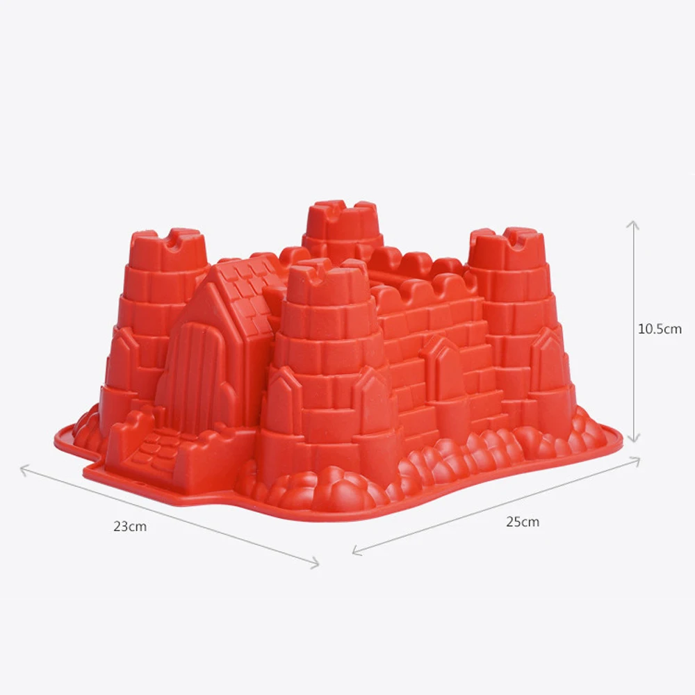 3D Large Castle Silicone Cake Baking Mold Birthday Cake Pan DIY Bread Baking Tools Mousse Decoration Bakeware Kitchen Supplies