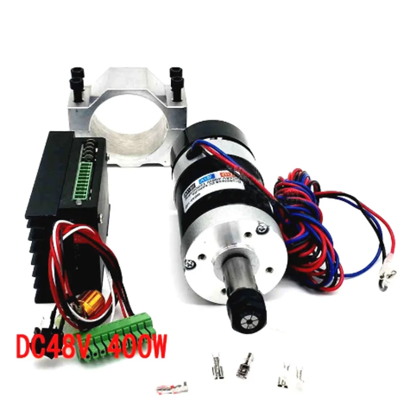 

ER11 400W DC High Speed Brushless Spindle motor Kit with Mach3 Driver Speed Controller with fixture for Milling machine