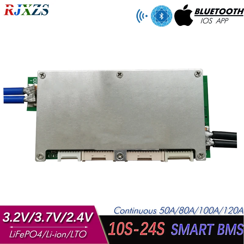 

10-24S 50A/80A/100A/120A LTO BMS/PCM/PCB Защитная плата аккумулятора для 24 упаковочных литий-ионных аккумуляторов 18650 (ANT BMS Smart