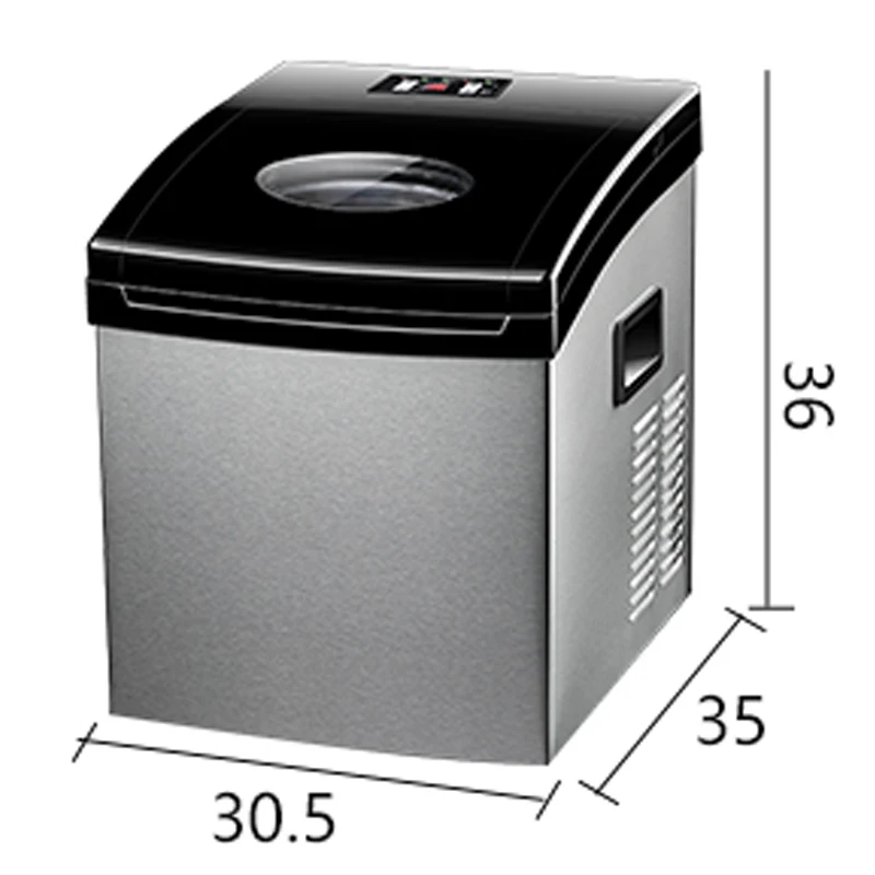 24กก./วัน Ice Maker ZB-02X 220V Commercial น้ำแข็งเครื่องชา Shop Bar Ktv น้ำแข็งขนาดใหญ่ขนาดเล็กอัตโนมัติก้อนน้ำแข็ง