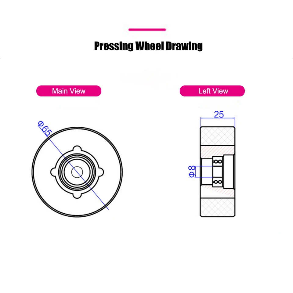 10 Pz/lotto Rullo di Pressatura Superiore E Blocco Catena di Trasmissione Pad per Biesse Qingdao Automatico Bordatrice Macchina FLK027