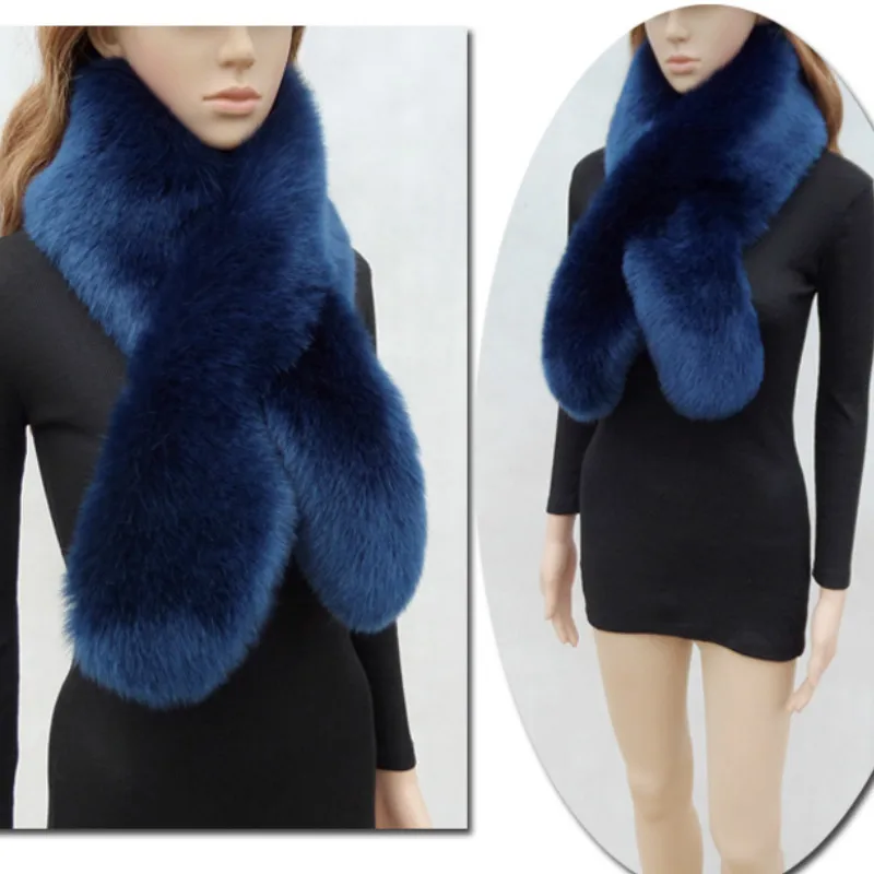 Thicken Imitation Fox Fur Clothes Accessories Genuine Fur Strips For Sweater Coat Hood Hat Scarf Diy Fluffy Fur Collar Trim